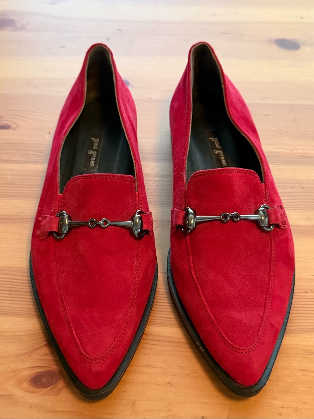 Paul Green Red Suede Loafers